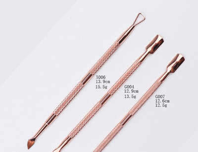 Set de Herramientas para Uñas en Acero Inoxidable Oro Rosado - Image 5