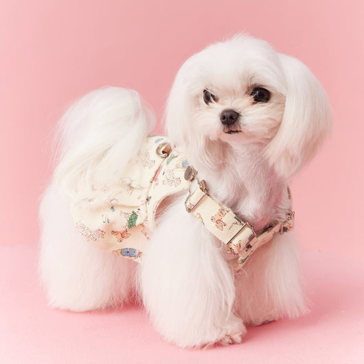 Falda Denim con Tirantes para Perros Pequeños Schnauzer y Maltés