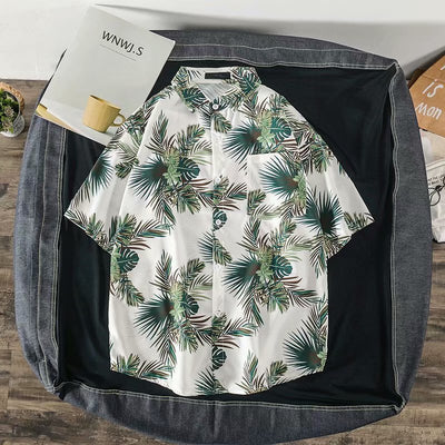 Camisa Suelta Estampada de Manga Corta para Hombre - Image 54