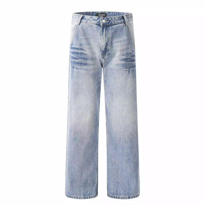 Pantalones Hombre Estilo Retro Desgastado con Rayas de Rayo y Textura de Bambú - Image 8