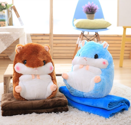 Almohada Manta Multifuncional Hámster - Cojín Térmico 2 en 1 para Auto y Hogar - Image 6