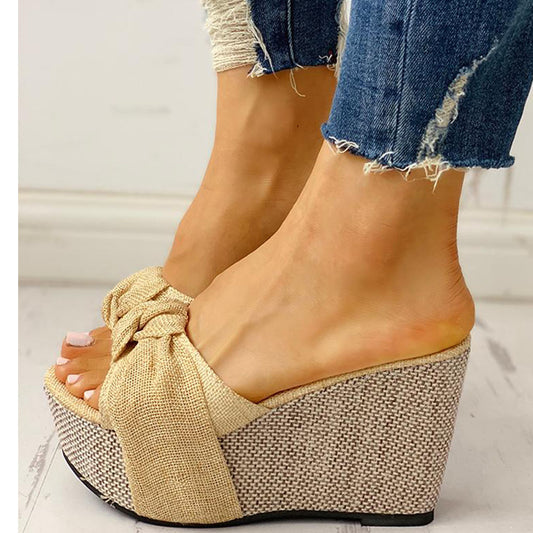Sandalias con Moño Elegante