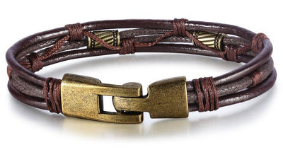Pulsera de Cuero Trenzado Estilo Vintage para Hombre - Image 13