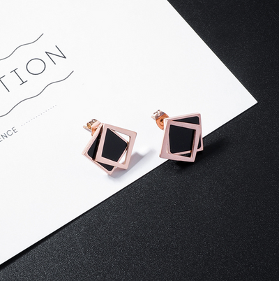 Aretes de Acero Titanio Geométricos con Borlas - Diseño Moderno y Versátil - Image 9