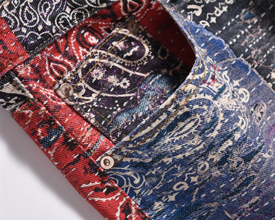 Pantalones Jeans Hombre Estampado Digital Corte Recto - Image 3