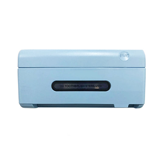 Mint green UV toothbrush sterilizer holder with a 'START' button and a display showing 'UV TOOTHBRUSH STERILIZER'. - Image 11