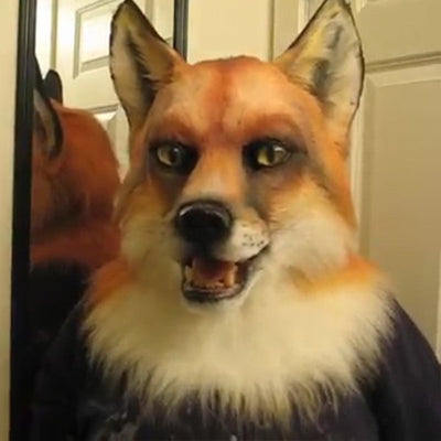 Máscara de Lobo Hombre Halloween - Disfraz Cosplay Cabeza Giratoria Realista - Image 3