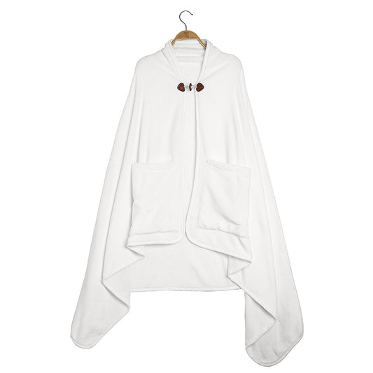 Manta Capa de Franela Blanca Reversible - Image 2