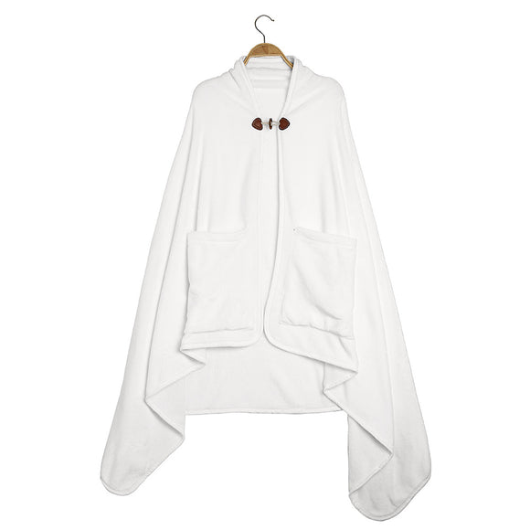 Manta Capa de Franela Blanca Reversible