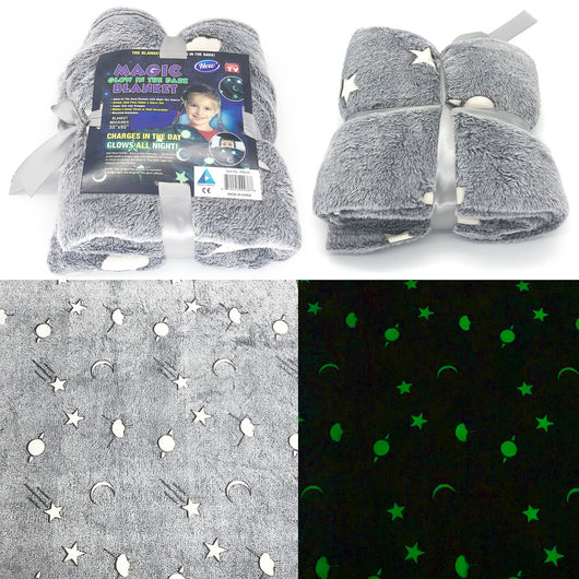 Manta Luminiscente de Lana y Poliéster que Brilla en la Oscuridad - Image 4