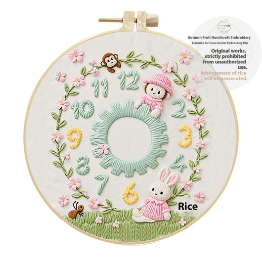 Kit DIY Reloj Decorativo con Bordado - Manualidad Creativa Hecha a Mano - Image 8