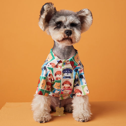 Vestido Infantil Cachorrito Flores con Lunares - Image 6