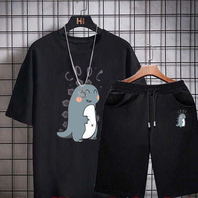 Conjunto Casual de Dos Piezas para Hombre: Playera y Shorts de Tendencia Coreana - Image 19