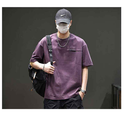 Camiseta Morada Manga Corta para Hombre - Verano - Image 16