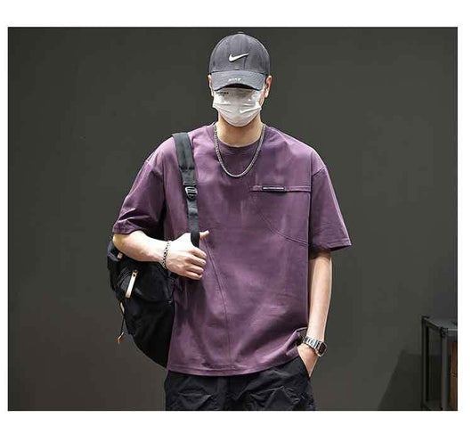 Camiseta Morada Manga Corta para Hombre - Verano - Image 16