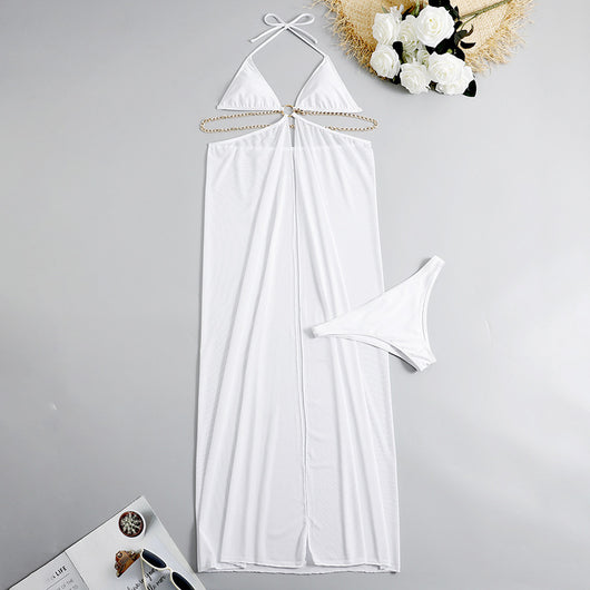 Traje de Baño Enterizo Negro Ajustado Triángulo Talla Única - Image 11