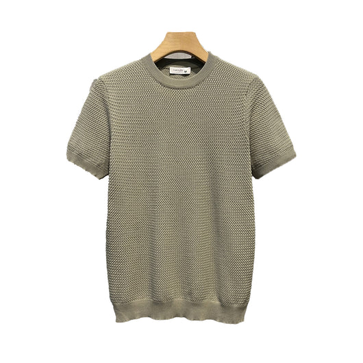 Camisa Slim Fit Textura Tejida de Manga Corta para Hombre - Image 5