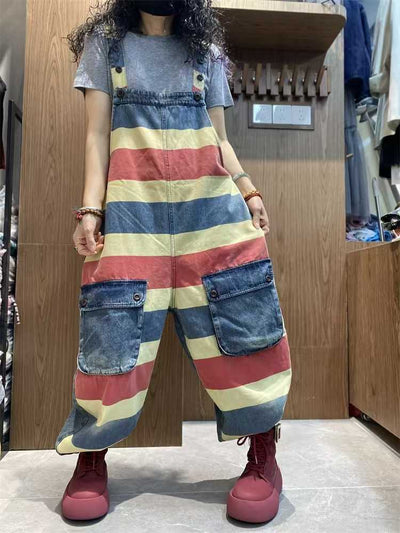 Mono Corto Denim Tallas Grandes con Tirantes e Impresión - Image 11