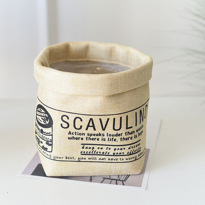 Maceta Decorativa de Tela Lavable con Estampado Floral - Image 2