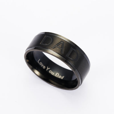 Anillo Sello de Titanio con Inicial Personalizada - Image 3