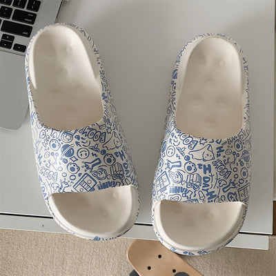Pantuflas Artísticas Antideslizantes con Suela Gruesa para Mujer - Image 8