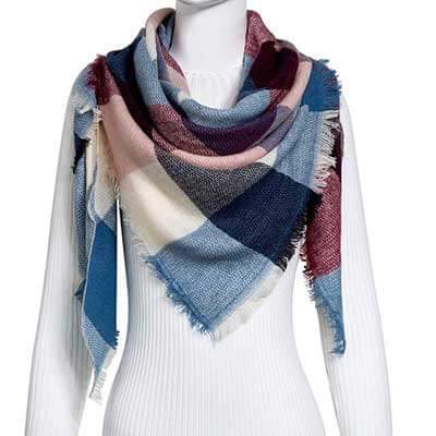 Bufanda Larga con Triángulos para Mujer - Chal Otoño Invierno - Image 26