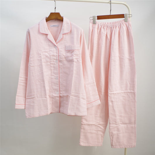 Pijama de Algodón Grueso para Mujer - Diseño a Rayas Primavera Otoño - Image 8