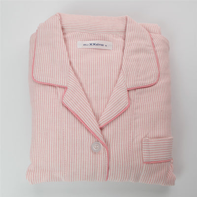 Pijama de Algodón Grueso para Mujer - Diseño a Rayas Primavera Otoño - Image 6