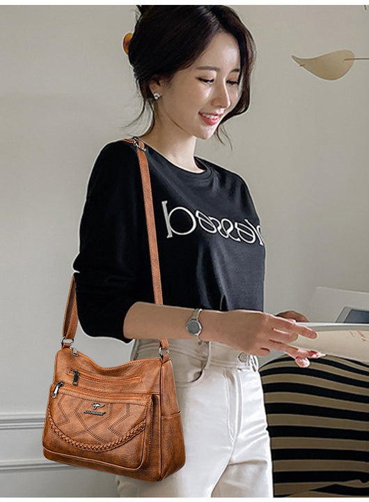 Bolso de Hombro de Cuero Suave para Mujer - Capacidad Extra Grande - Image 16