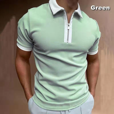 Polo Shirt Tejido Jacquard con Cierre - Camiseta Elegante para Hombre - Image 18
