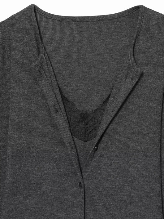 Blusa Base Layer Efecto Dos Piezas con Encaje - Image 11