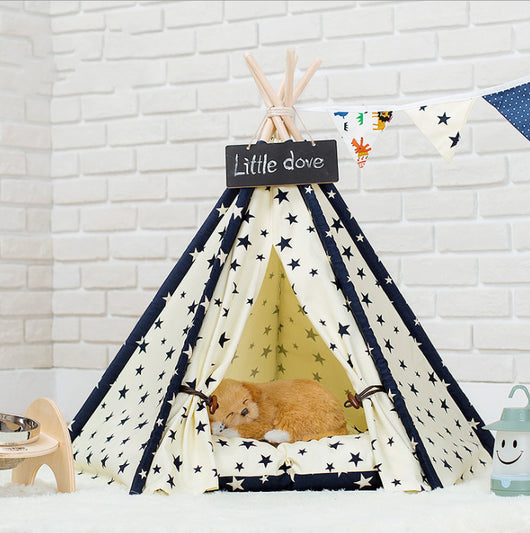 Casa Portátil Lavable para Mascotas - Cama y Juguetero para Perros y Gatos