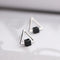 Aros Triangulares Geométricos en Plata S925 Negro
