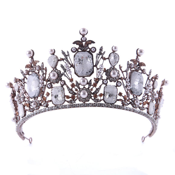 Accesorio de Pelo con Encaje y Pedrería para Vestido de Novia