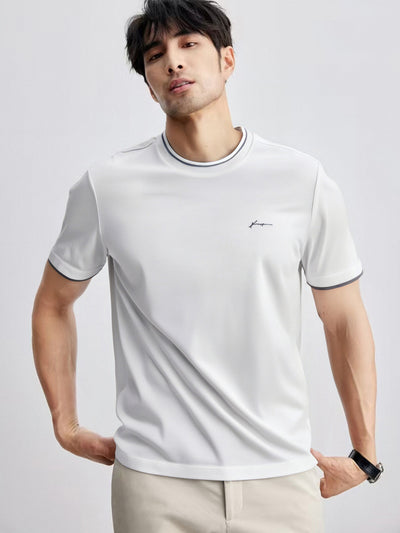 Playera Cuello Redondo Bloques de Color para Hombre con Bordado Artístico Personalizado - Image 6