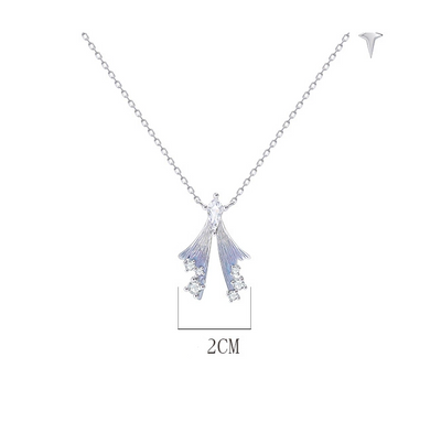 Collar de Plata Esterlina Pluma de Hada - Lujo Ligero para Mujer - Image 6