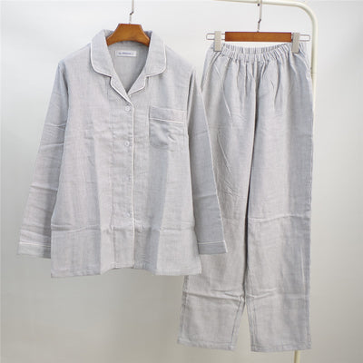 Pijama de Algodón Grueso para Mujer - Diseño a Rayas Primavera Otoño - Image 7