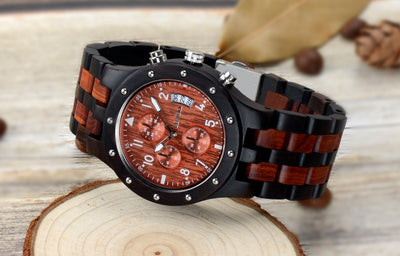 Reloj de Madera para Hombre con Agujas Luminosas - Estilo Moderno y Elegante - Image 8