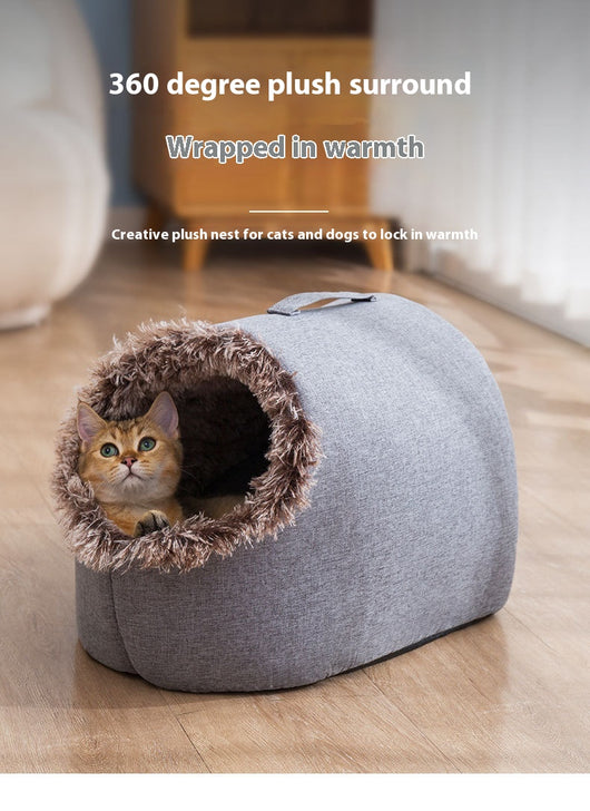 Nido Térmico para Gatos con Forro Polar - Saco de Dormir Cerrado Otoño e Invierno - Image 7