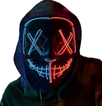 Máscara de Terror Halloween con Luz LED Fluorescente - Image 29
