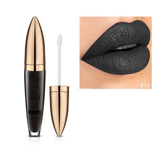 Brillo Labial Diamante Pudaiier Efecto Perlado Mate