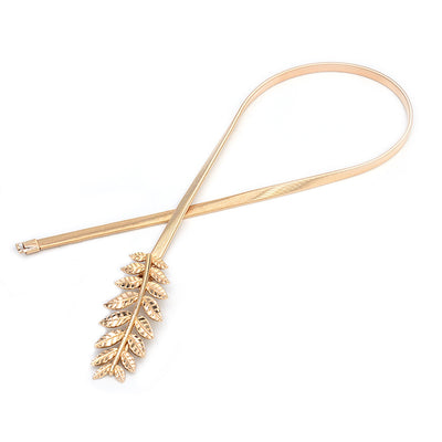 Cadena Elástica de Cintura con Hoja Dorada - Accesorio de Moda - Image 11