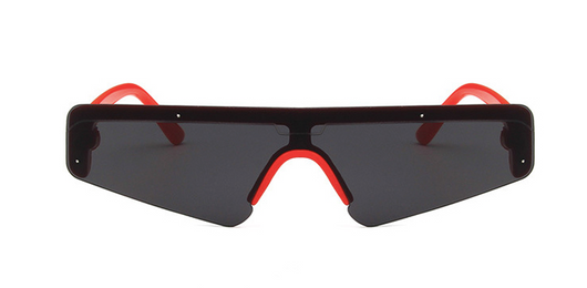 Brown mirror Siamese sport sunglasses with a flat top frame and gradient lenses, shown on a white background. - Image 5