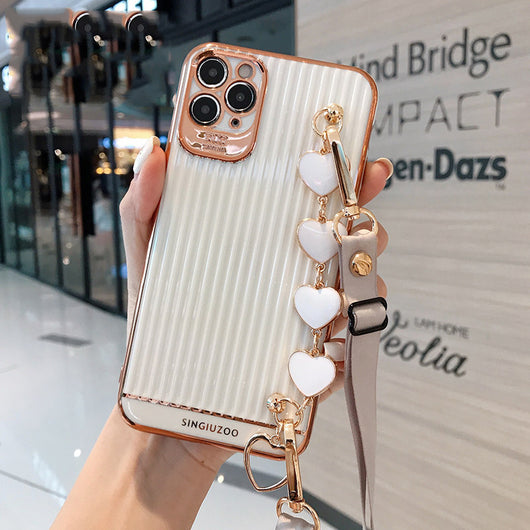 Funda Protectora de Silicona Blanda Compatible con Apple con Correa de Muñeca Antigolpes - Image 15