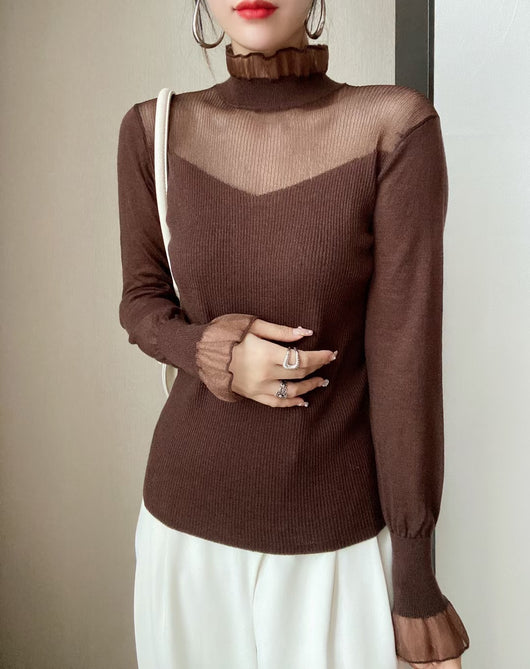 Blusa Corta Ajustada de Lana Merino - Image 8