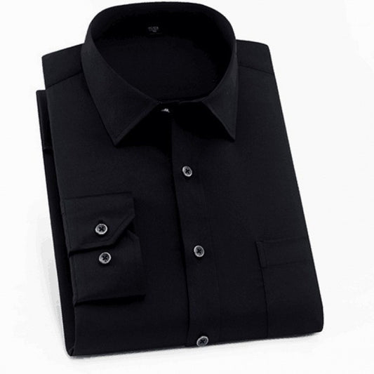Camisa Formal Stretch Talla Grande para Hombre - Sin Planchado, Manga Larga