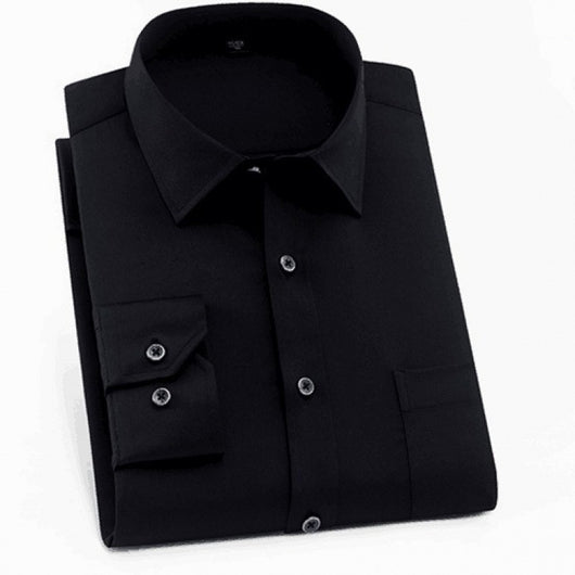 Camisa Formal Stretch Talla Grande para Hombre - Sin Planchado, Manga Larga
