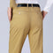 Pantalones Casuales Rectos Sueltos Cintura Alta para Hombre Maduro