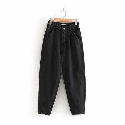 Jeans Sueltos Plisados Estilo Europeo y Americano - Image 3