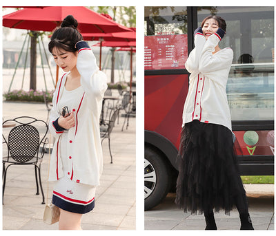 Conjunto de Dos Piezas: Suéter de Lana con Cardigan Corto para Mujer - Image 11